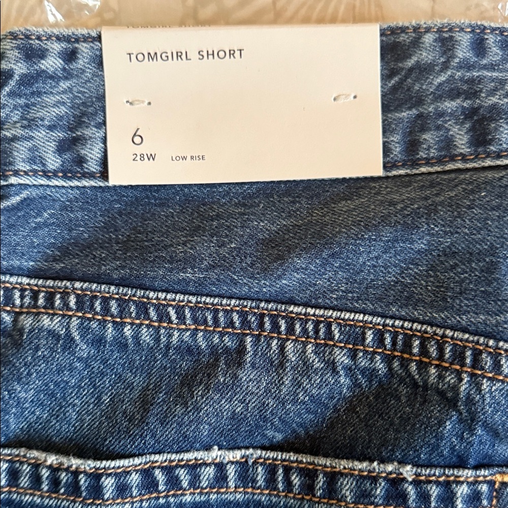 American Eagle Outfitters Tomgirl Low Rise Jean Shorts - Blue